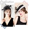 CHGCRAFT 6Pcs 6 Colors EVA Cloth Teardrop Fascinator Hat Base for Millinery AJEW-CA0002-78-6