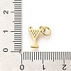 Brass Micro Pave Clear Cubic Zirconia Pendants KK-L225-009G-01-3