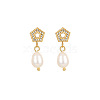 Stainless Steel Earrings with Pearl NB4152-2-1