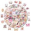 50Pcs Paper Self-Adhesive Picture Stickers AJEW-S036-10-2