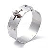 Donut 304 Stainless Steel Bangles BJEW-G700-07B-P-1