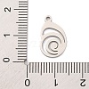 Non-Tarnish 201 Stainless Steel Pendants STAS-U016-09P-02-3