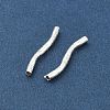 Brass Wavy Tube Beads KK-H532-36B-S-2