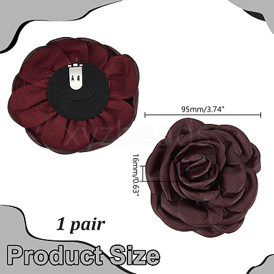 2Pcs Detachable Imitation Leather Shoe Buckle Clips AJEW-AR0005-03A-1
