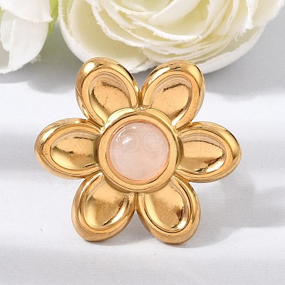 304 Stainless Steel Cuff Open Rings for Women GG-CBA7994-02G-15-1
