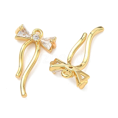 Brass Micro Pave Cubic Zirconia Pendants KK-A281-10G-02-1