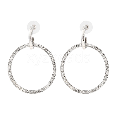 Alloy & Crystal Rhinestone Dangle Stud Earrings EJEW-G467-01P-01-1