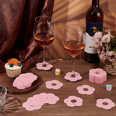 Paper Wine Glass Charms AJEW-WH0080-13H-1