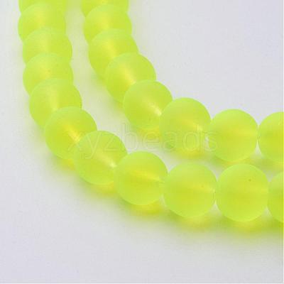 Baking Paint Transparent Glass Bead Strands X-GLAA-S031-10mm-30-1