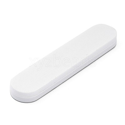 Rectangle Plastic Silver Polishing Stick X-AJEW-N022-02-1