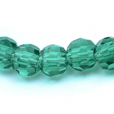 Transparent Glass Bead Strands GLAA-R166-6mm-01G-1