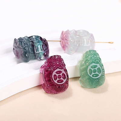 Natural Fluorite Carved Beads PW-WG1ACAE-38-1