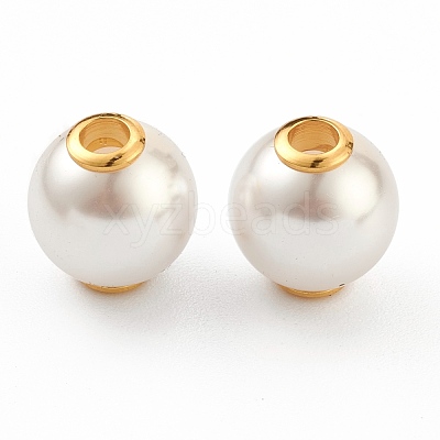 Plastic Imitation Pearl Beads STAS-Z009-01B-G-1