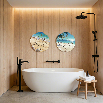 2Pcs Plywood Wall Decoration DIY-BC0017-87-1