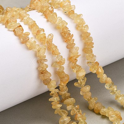 Natural Citrine Beads Strands G-O049-B-29A-1
