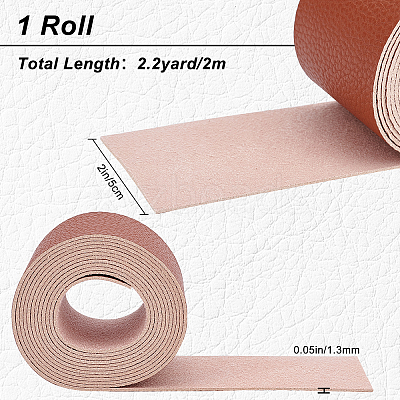 PU Leather Fabric Plain Lychee Fabric AJEW-WH0034-89D-03-1