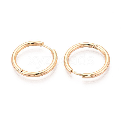 304 Stainless Steel Hoop Earrings EJEW-T048-24D-G-1