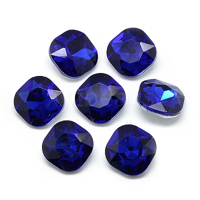 Pointed Back Glass Rhinestone Cabochons RGLA-T032-12x12mm-11-1