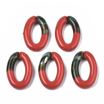 Two Tone Opaque Acrylic Linking Rings OACR-S038-035E-1