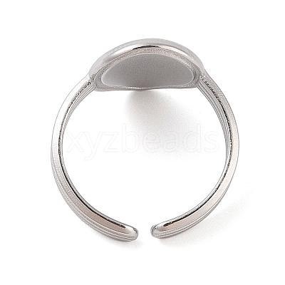 Non-Tarnish 304 Stainless Steel Cuff Ring Components LS-STAS-G341-01P-1