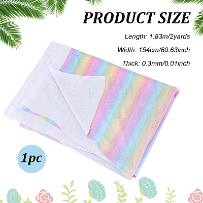 Rainbow Color Polyester Fabric DIY-WH0430-671-1