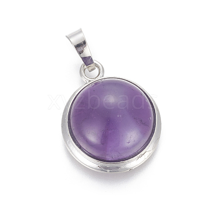 Natural Amethyst Pendants G-L512-B03-1
