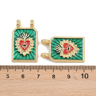 Brass Enamel Pendants X-KK-B157-28C-G-1