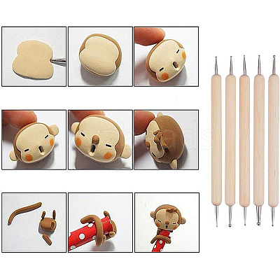 Wooden Handle Pottery Tools Sets TOOL-BC0008-11-1