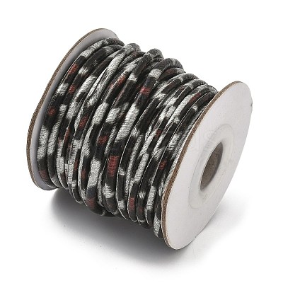 Leopard Printed Round Imitation Leather Cords LC-S020-01B-1