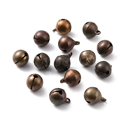 Brass Bell Pendants KK-F749-05C-10mm-1
