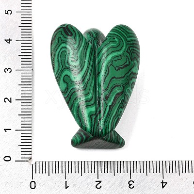 Synthetic Malachite Angel Figurine DJEW-N006-01A-28-1