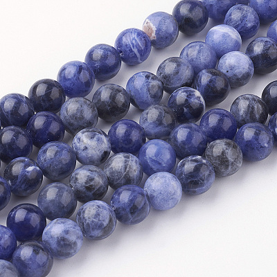 Natural Sodalite Bead Strands G-G735-58-8mm-A-1