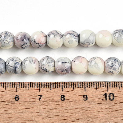 Baking Paint Glass Beads X1-DGLA-N003-8mm-C05-1