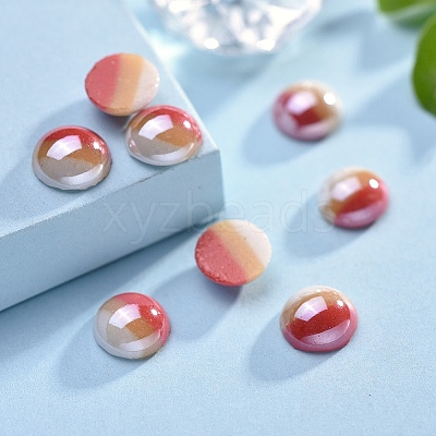Opaque Glass Cabochons GGLA-S038-12G-8mm-1
