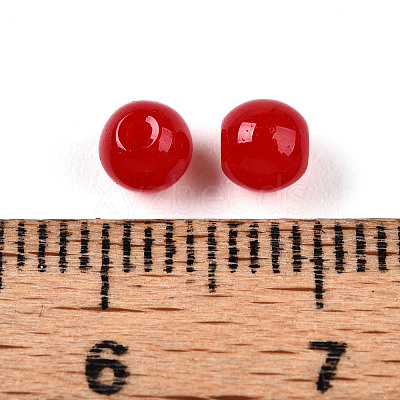 Opaque Solid Color Glass Beads X1-GLAA-N007-4mm-A08-1