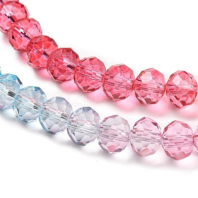 Transparent Painted Glass Beads Strands DGLA-A034-T6mm-A11-1