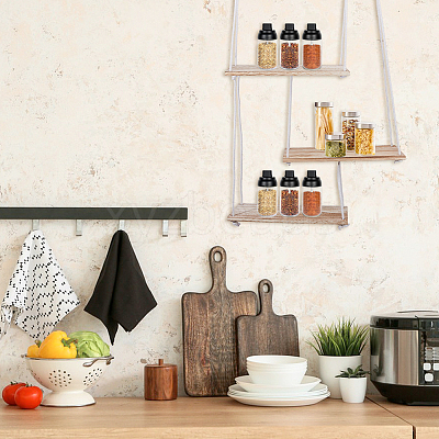 Wooden Hanging Storage Rack ODIS-WH0099-206-1