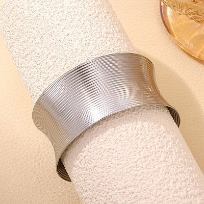 304 Stainless Steel Wide Open Cuff Bangles for Women BJEW-K230-03A-P-1