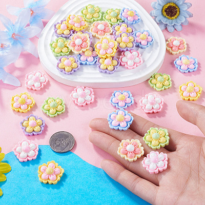 50Pcs Opaque Cartoon Resin Decoden Cabochons RESI-TA0005-64-1