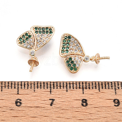 Brass Micro Pave Cubic Zirconia Peg Bails ZIRC-T016-23-1