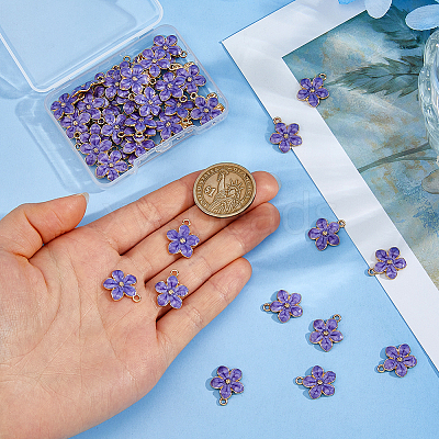 50Pcs Alloy Enamel Pendants ENAM-DC0002-36B-1