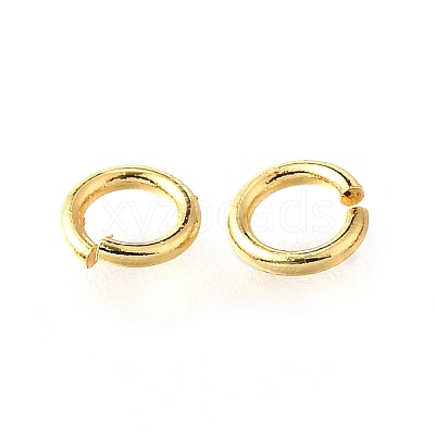 Brass Open Jump Rings KK-V007-004G-05-1