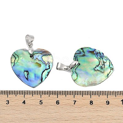 Natural Abalone Shell/Paua Shell Pendants SSHEL-M024-01-1