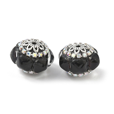 Acrylic Rhinestone Rondelle Beads CLAY-NH0003-02AS-04-1