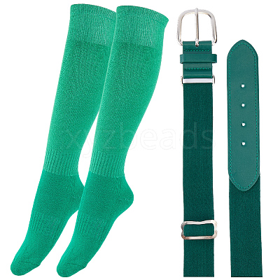 1 Pair Polycotton Solid Color Football Socks AJEW-CL0001-33D-1
