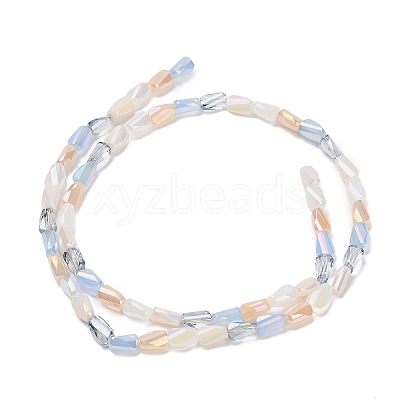 Electroplated Glass Beads Strands EGLA-P067-03A-01-1