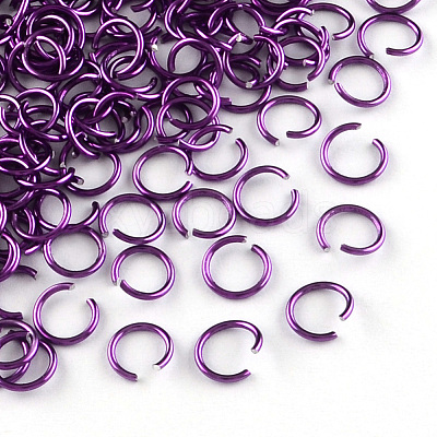 Aluminum Wire Open Jump Rings X-ALUM-R005-0.8x6-11-1
