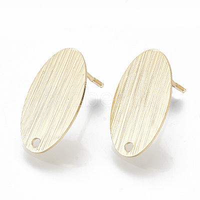 Brass Stud Earring Findings KK-Q750-064G-1