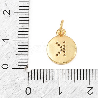 Brass Micro Pave Clear Cubic Zirconia Charms CU-CBA56CE-12G-K-1