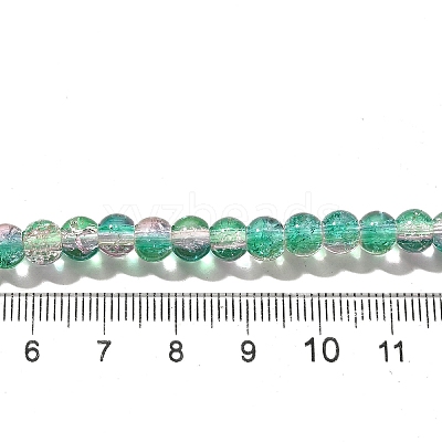 Crackle Glass Beads Strands CCG-C002-6mm-07-1